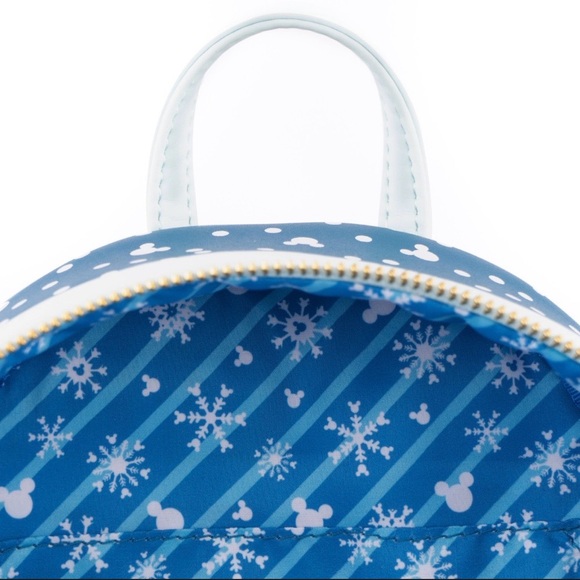 Loungefly Disney Mini Backpack Snowman Mickey & Minnie Mouse Snow Globe bag main image 4
